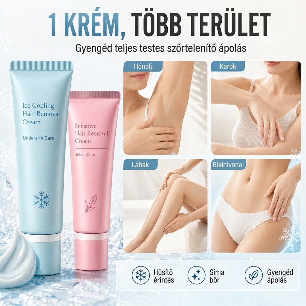 💥 Fájdalommentes, gyengéd szőrtelenítő krém – mostantól otthon, kínzások nélkül!