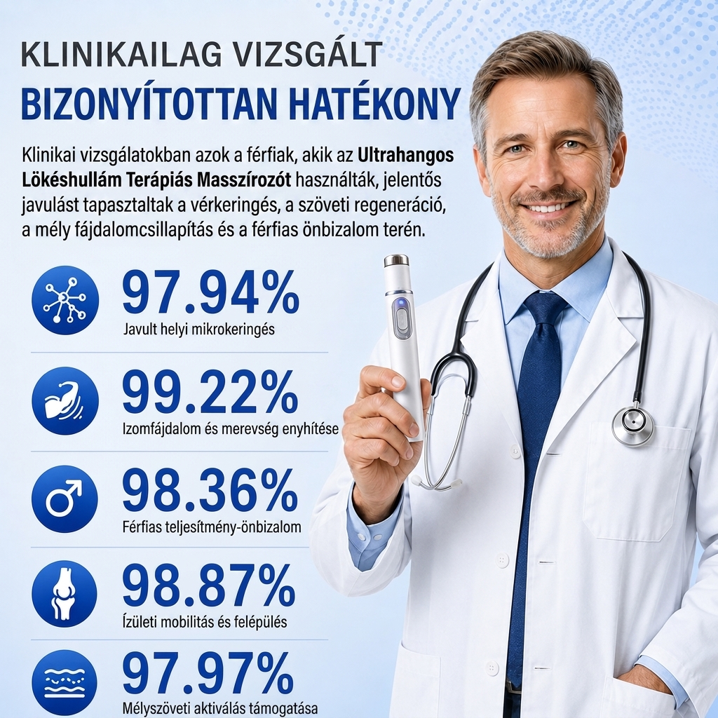 Fejlett akusztikus lökéshullám-terápia – helyreállítja a pénisz szöveteinek egészségét, fokozza a merevedési szilárdságot, az állóképességet és a férfi teljesítménybe vetett magabiztosságot, miközben enyhíti az izomfájdalmat, az ízületi merevséget és az i