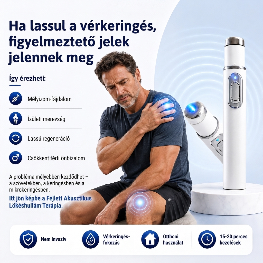 Fejlett akusztikus lökéshullám-terápia – helyreállítja a pénisz szöveteinek egészségét, fokozza a merevedési szilárdságot, az állóképességet és a férfi teljesítménybe vetett magabiztosságot, miközben enyhíti az izomfájdalmat, az ízületi merevséget és az i