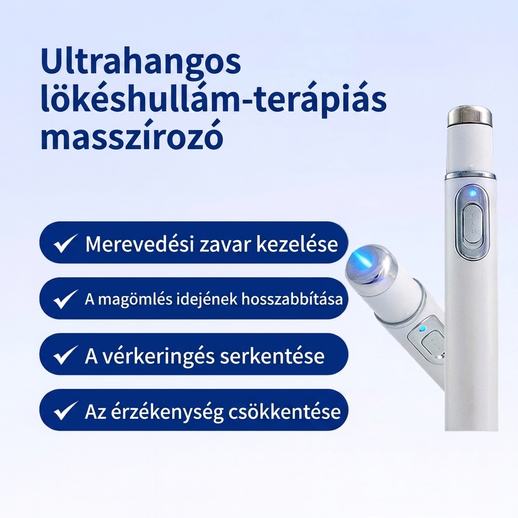 Fejlett akusztikus lökéshullám-terápia – helyreállítja a pénisz szöveteinek egészségét, fokozza a merevedési szilárdságot, az állóképességet és a férfi teljesítménybe vetett magabiztosságot, miközben enyhíti az izomfájdalmat, az ízületi merevséget és az i