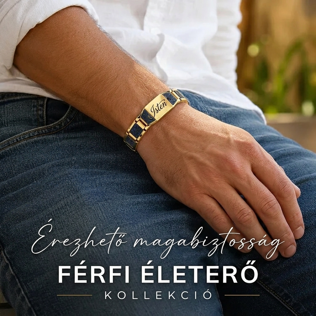 ✨🔥 Férfi erő- és vitalitáskarkötő 💯🎂 Emeld az energiádat, stílusodat és önbizalmadat