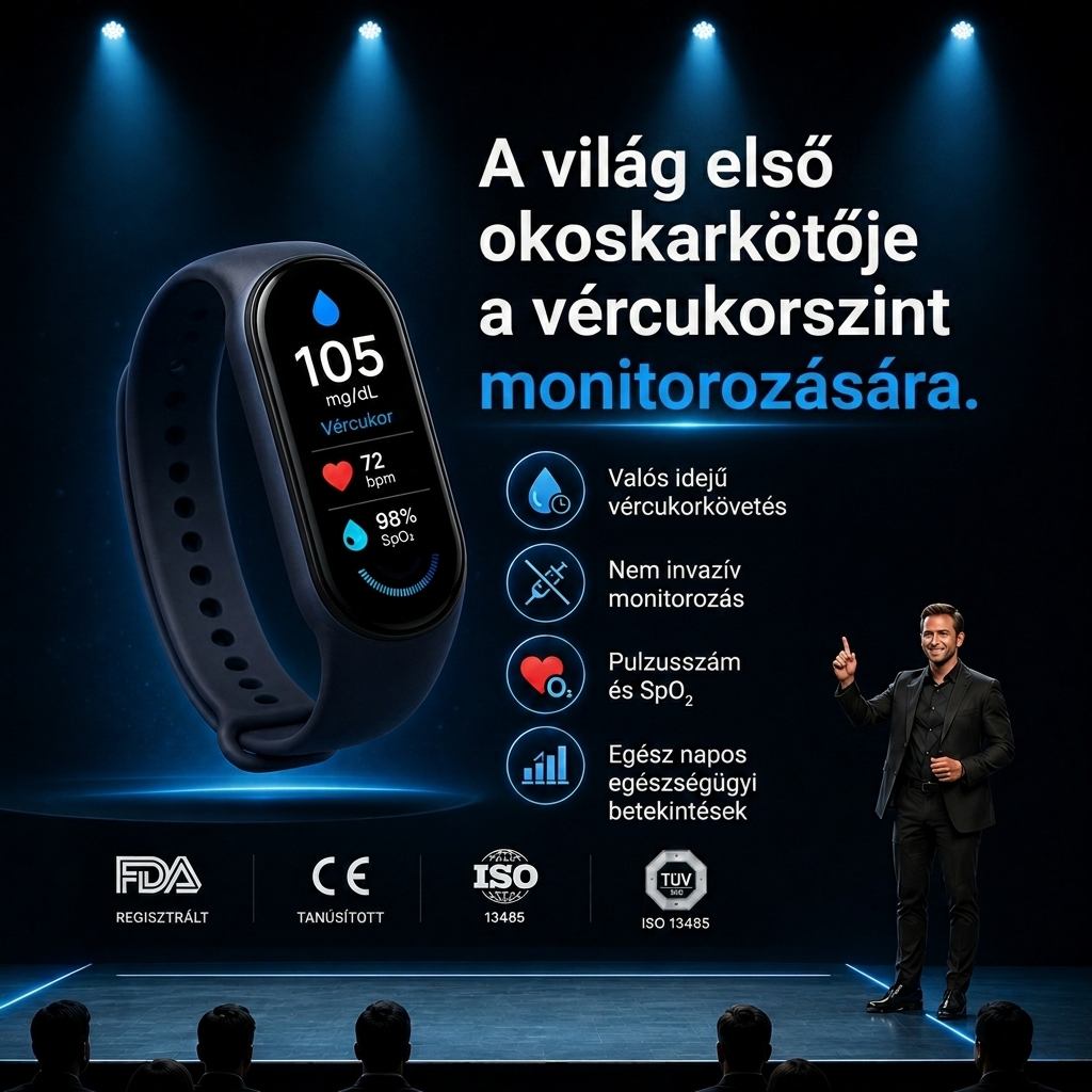 ⚡UTOLSÓ ÓRA – KORLÁTOZOTT IDŐS AJÁNLAT 🏆 2026 Pannon Patika™ M9 – nem invazív okos karkötő 📈 12 féle egészségügyi jelentés – tűszúrás nélkül