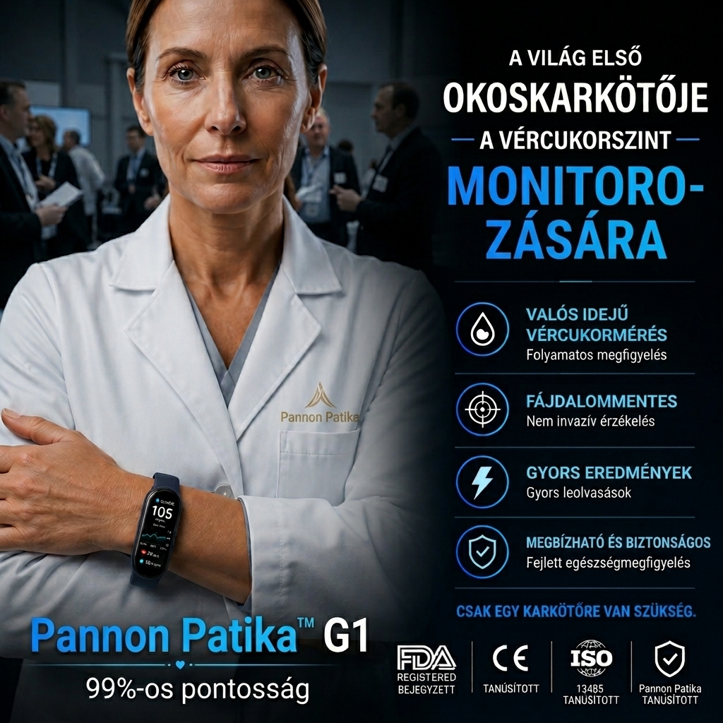 ⚡UTOLSÓ ÓRA – KORLÁTOZOTT IDŐS AJÁNLAT 🏆 2026 Pannon Patika™ M9 – nem invazív okos karkötő 📈 12 féle egészségügyi jelentés – tűszúrás nélkül