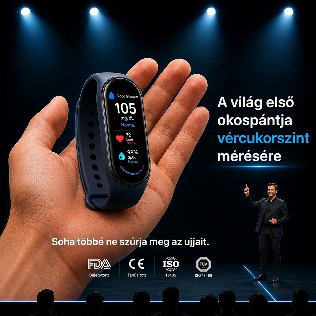 ⚡UTOLSÓ ÓRA – KORLÁTOZOTT IDŐS AJÁNLAT 🏆 2026 Pannon Patika™ M9 – nem invazív okos karkötő 📈 12 féle egészségügyi jelentés – tűszúrás nélkül