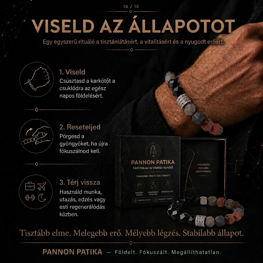 Pannon Patika™ Férfi Fókusz és Egyensúly Karkötő