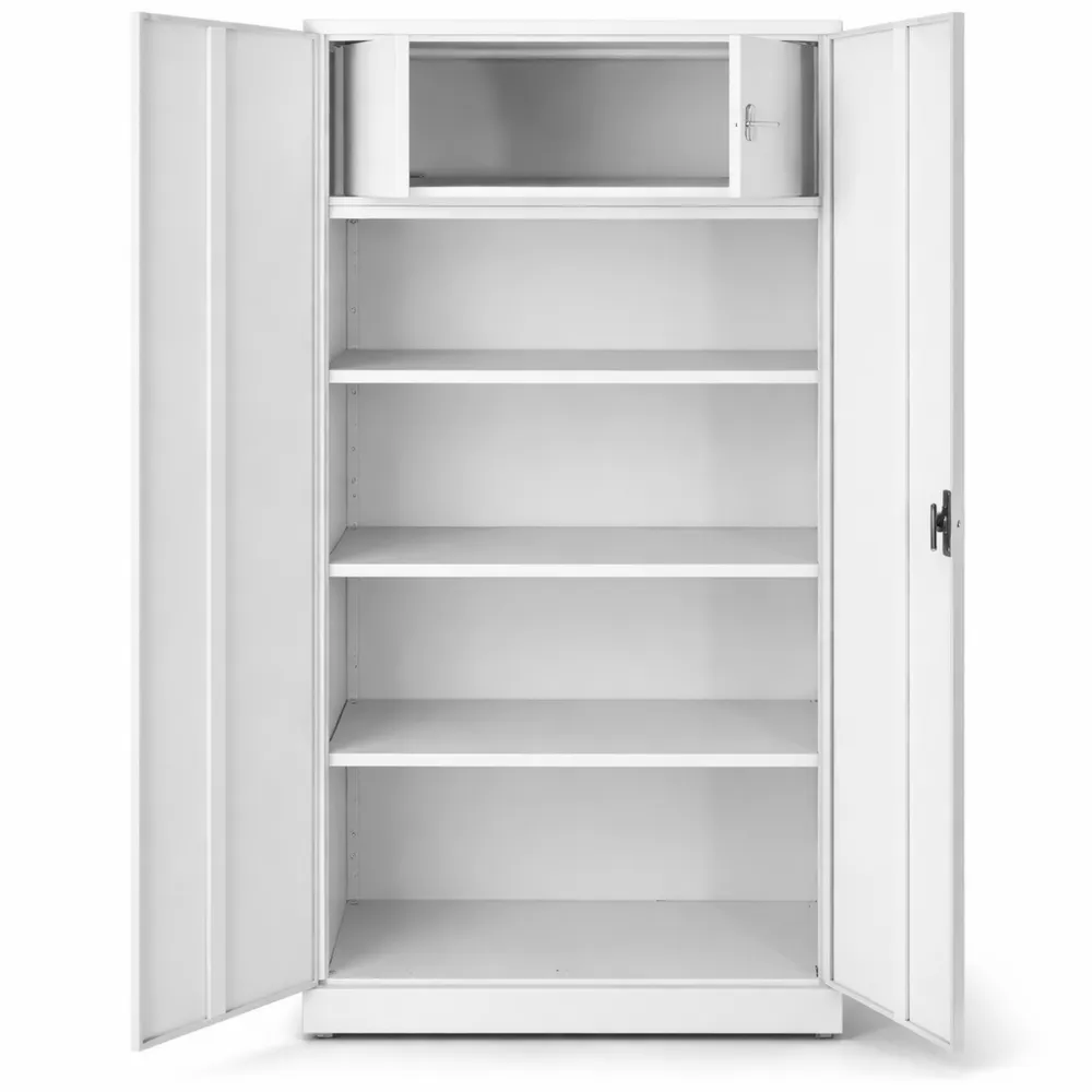 Hochsicherer Aktenschrank mit Geheimfach aus Stahl, 185 cm