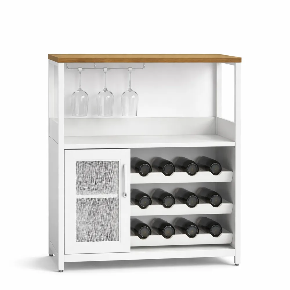 Moderner Weinschrank mit LED und verstellbarem Regal für Küche und Wohnzimmer