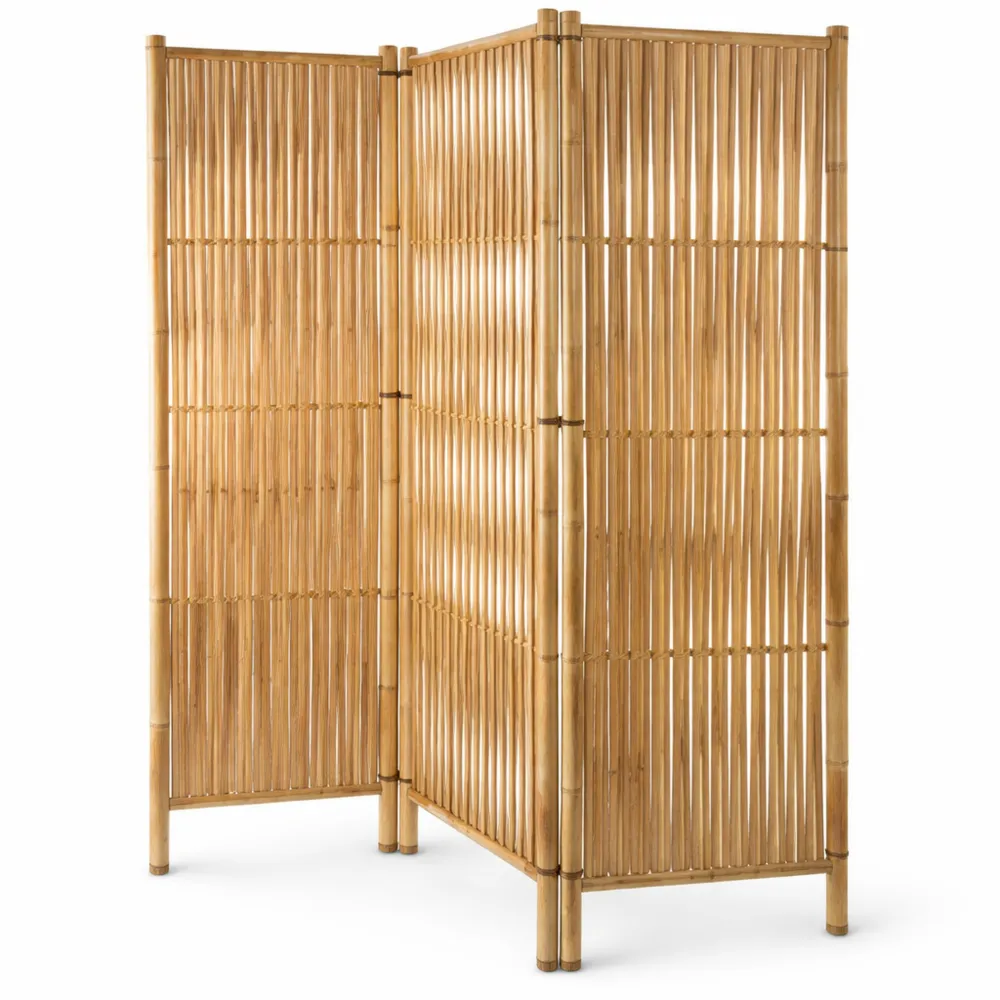 Erweiterbarer Bambus-Paravent in Kastanienbraun, 170 cm