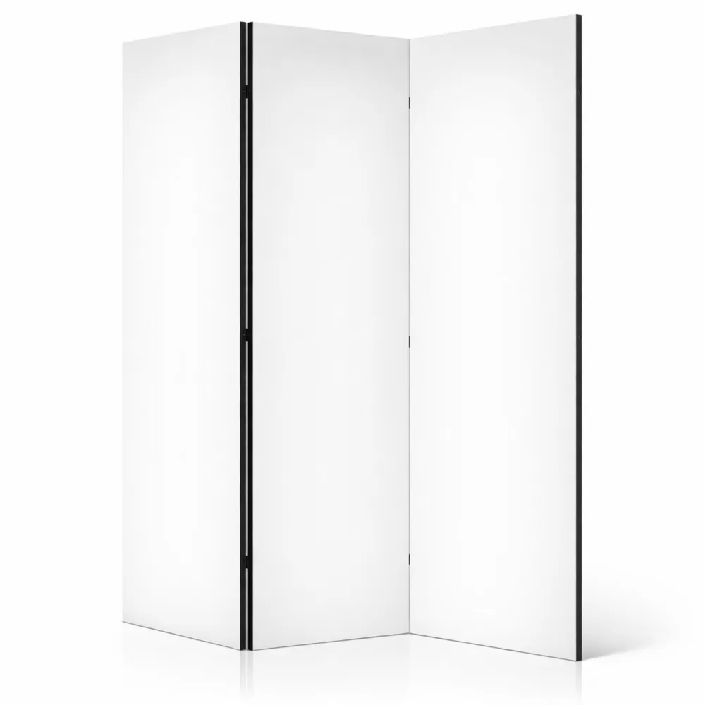 3-teiliger Raumteiler aus Holz in Weiß, 135x172 cm, Einseitig