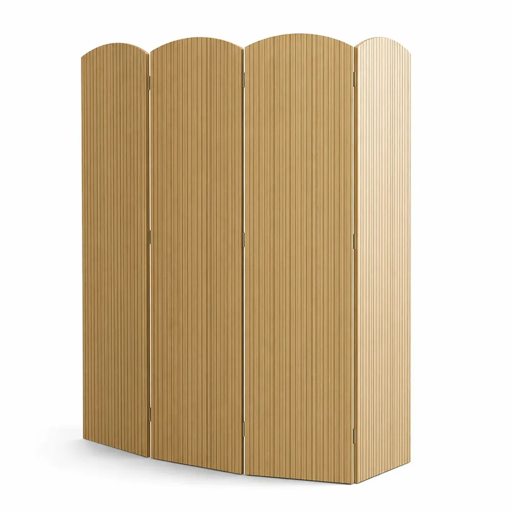 Kompakter Bambus-Raumtrenner, faltbar, 4 Paneele, 170x162cm