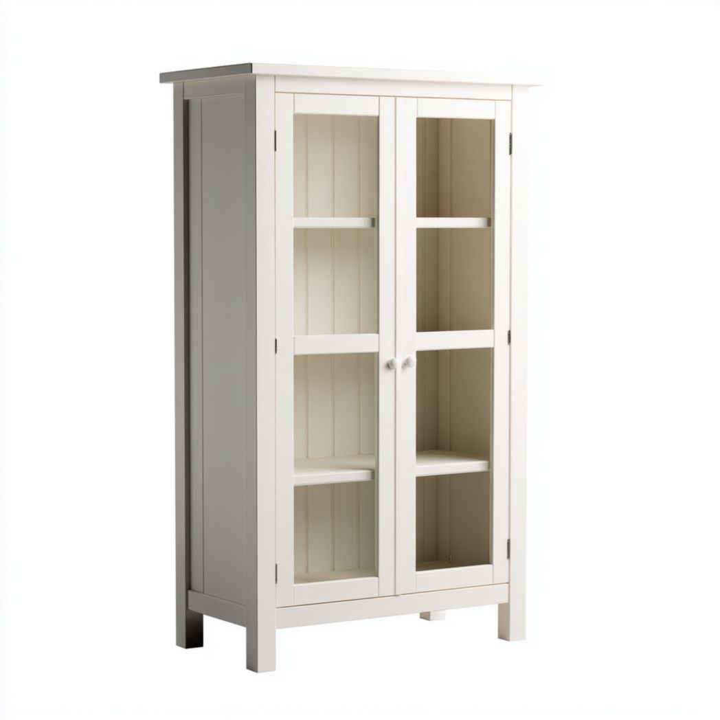 Regał schodkowy biały z 4 półkami, płyta wiórowa laminowana-Sara Furniture