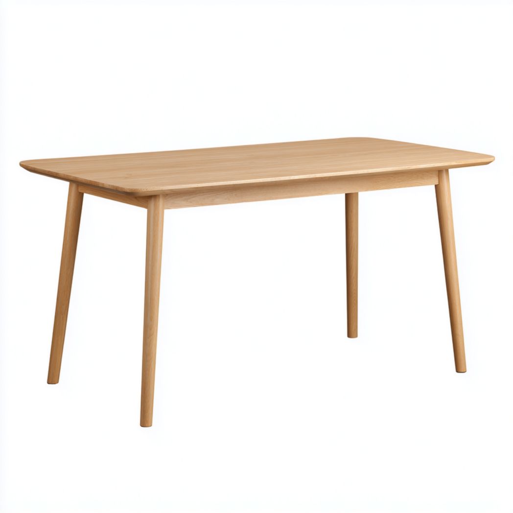 Stół jadalniany z litego drewna dębowego, prostokątny, dębowy-Connell Furniture