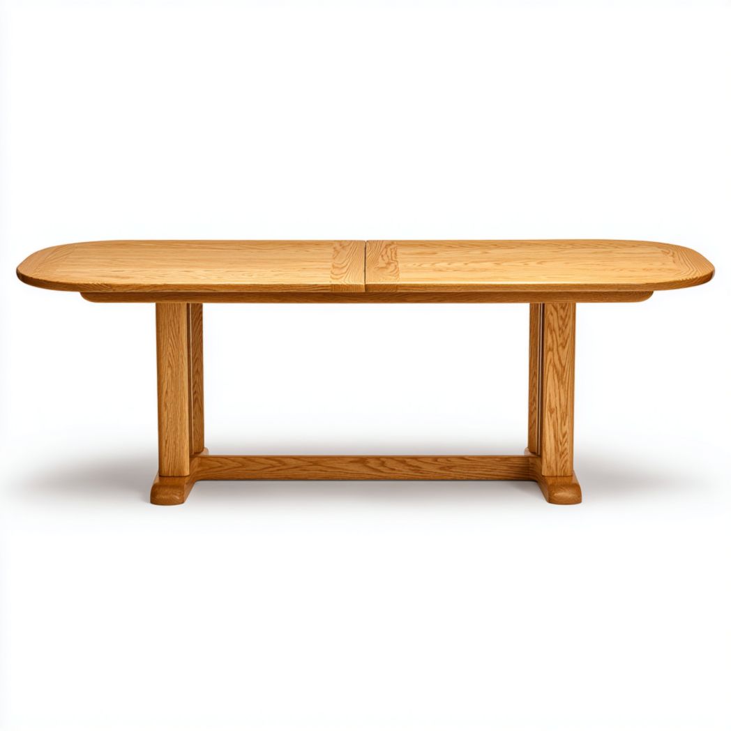 Rozkładany stół dębowy jadalniany z nogami typu płoza-Pontual Furniture