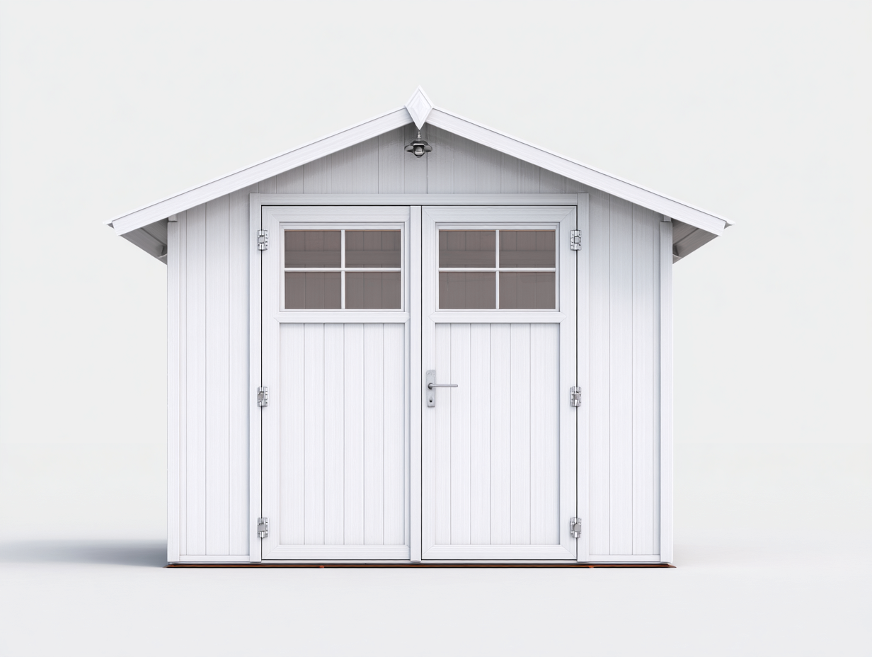 Gartenhäuser Holz 240x210x230 cm - Weiß - klassisches Gartenhaus geeignet für Garten und Terrasse-Cozymybay