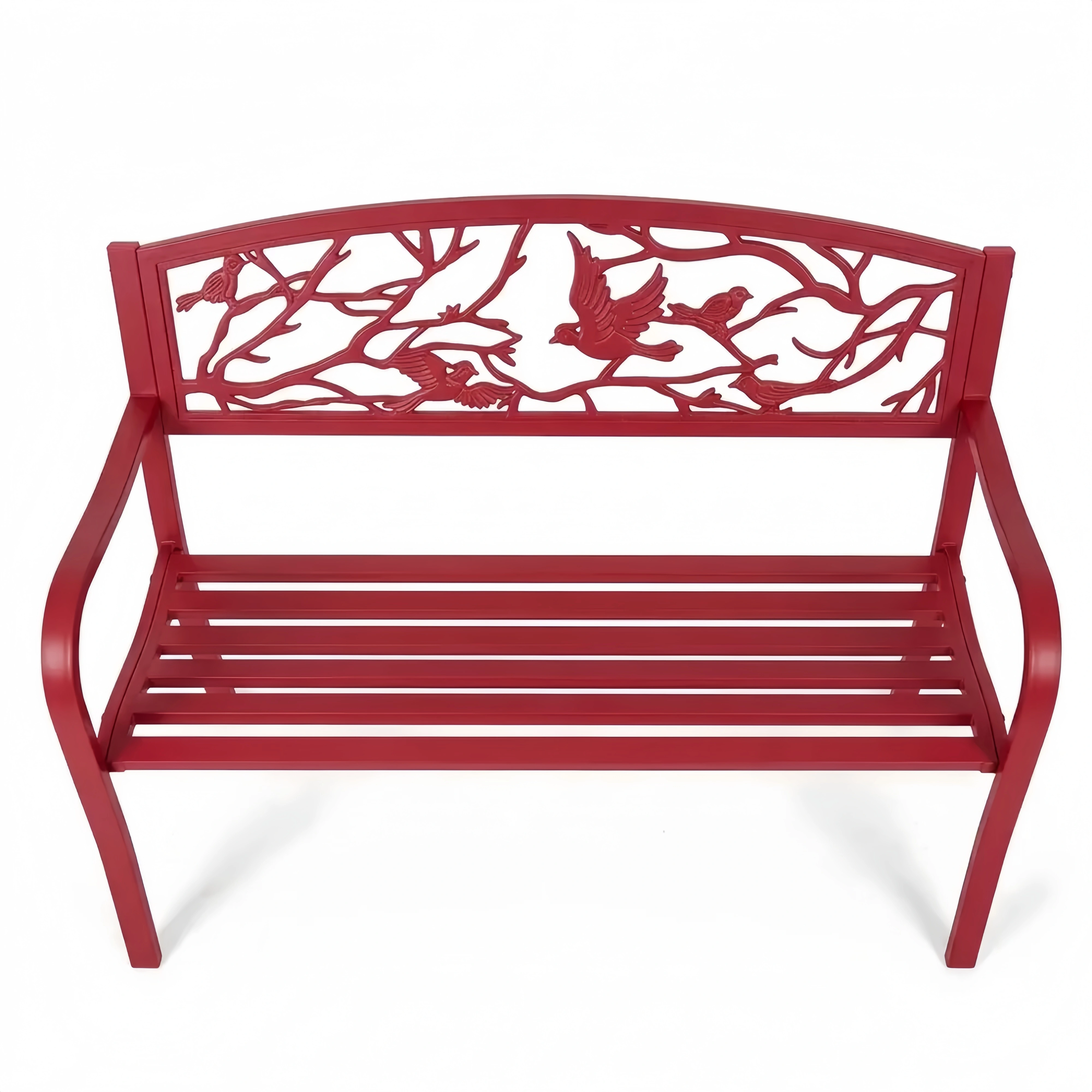 Zweisitzer Gartenbank im Retro-Stil, belastbar bis 280 kg, mit Rücken- und Armlehnen, ideal für Garten, Balkon, Terrasse