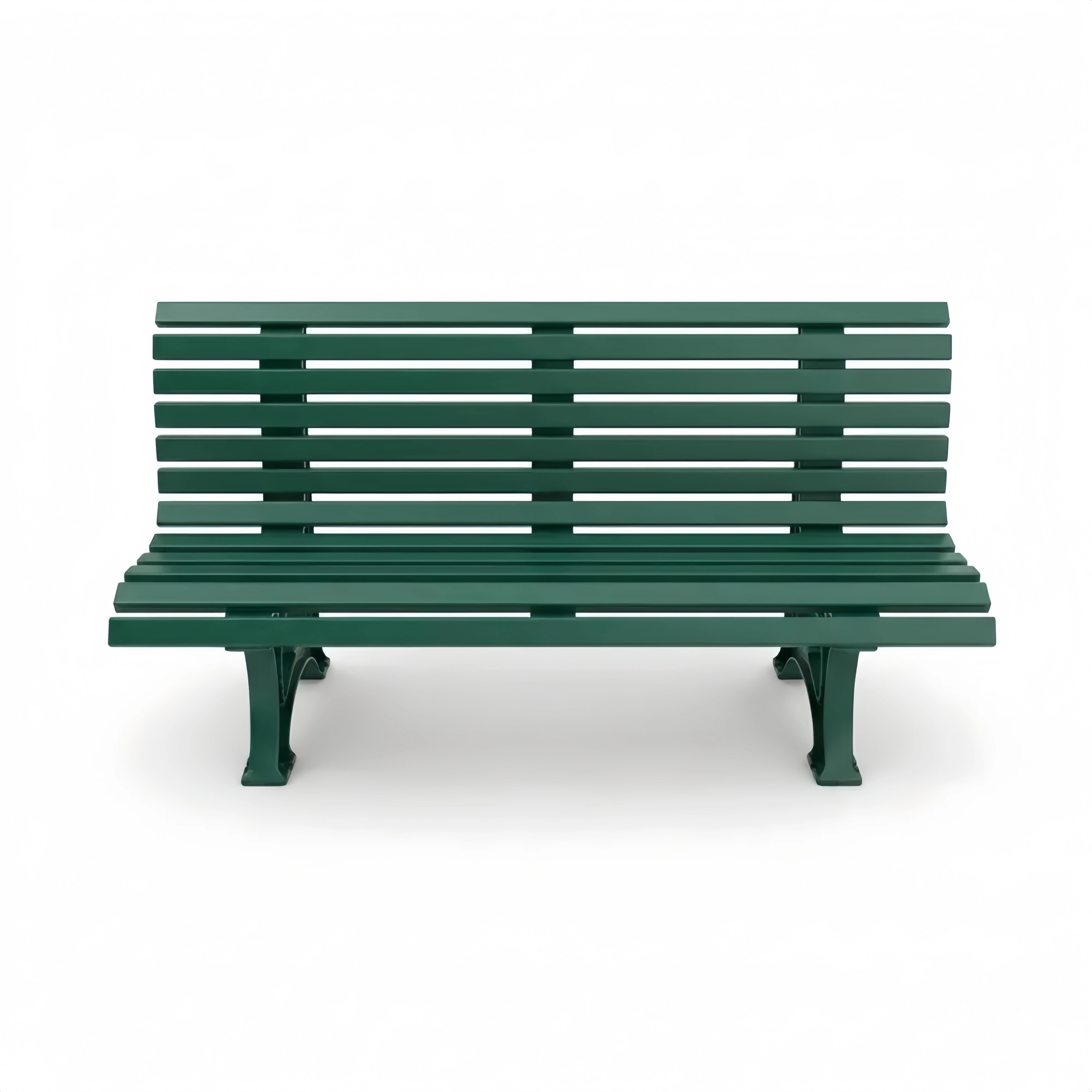 Wetterfeste 3-Sitzer Gartenbank aus Kunststoff, Grün, 80x150x64cm, für Außenbereich