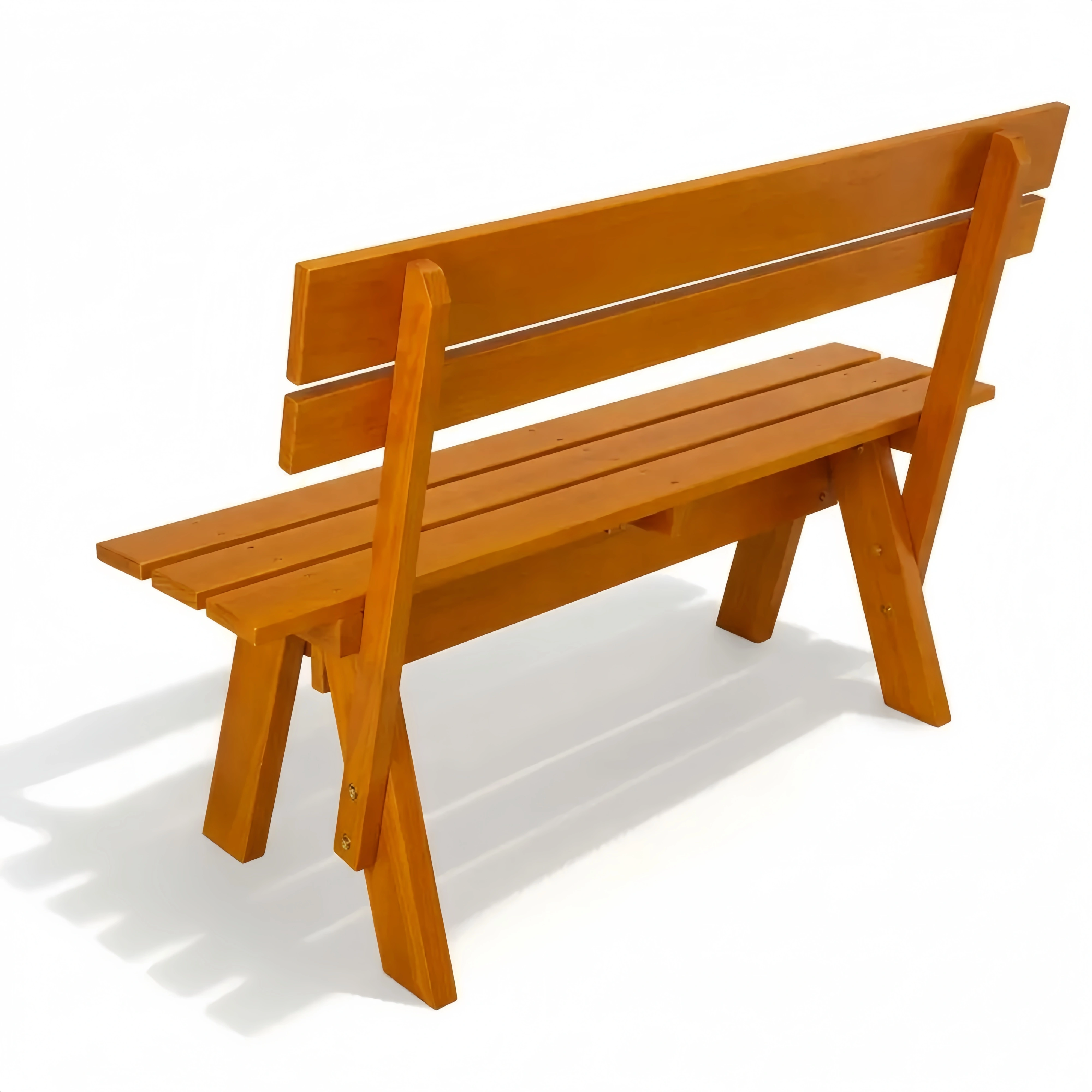 Wetterfeste Gartenbank aus Holz für Außenbereich, 3-Sitzer, 150 cm