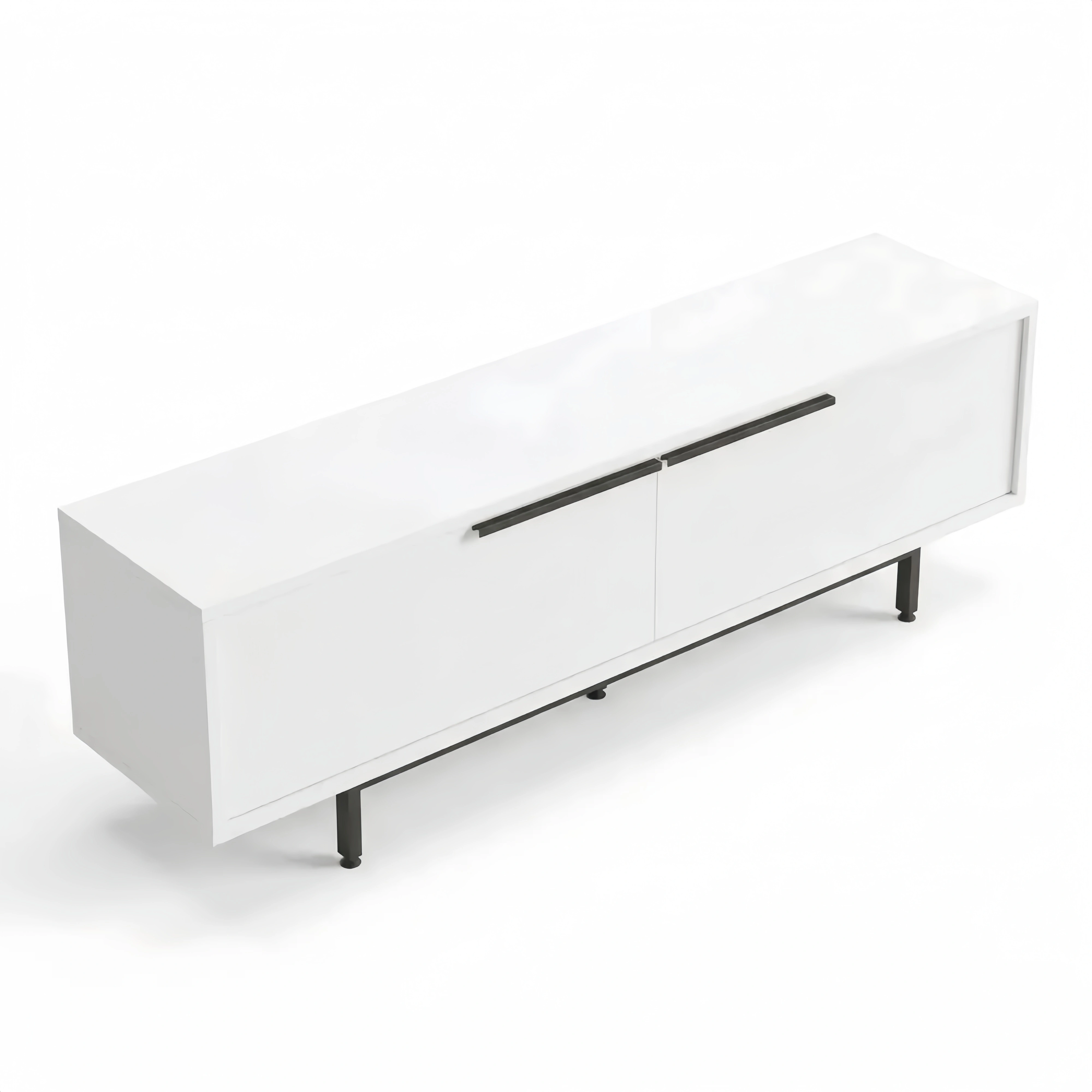 Moderner TV-Schrank mit Metallgestell und Stauraum