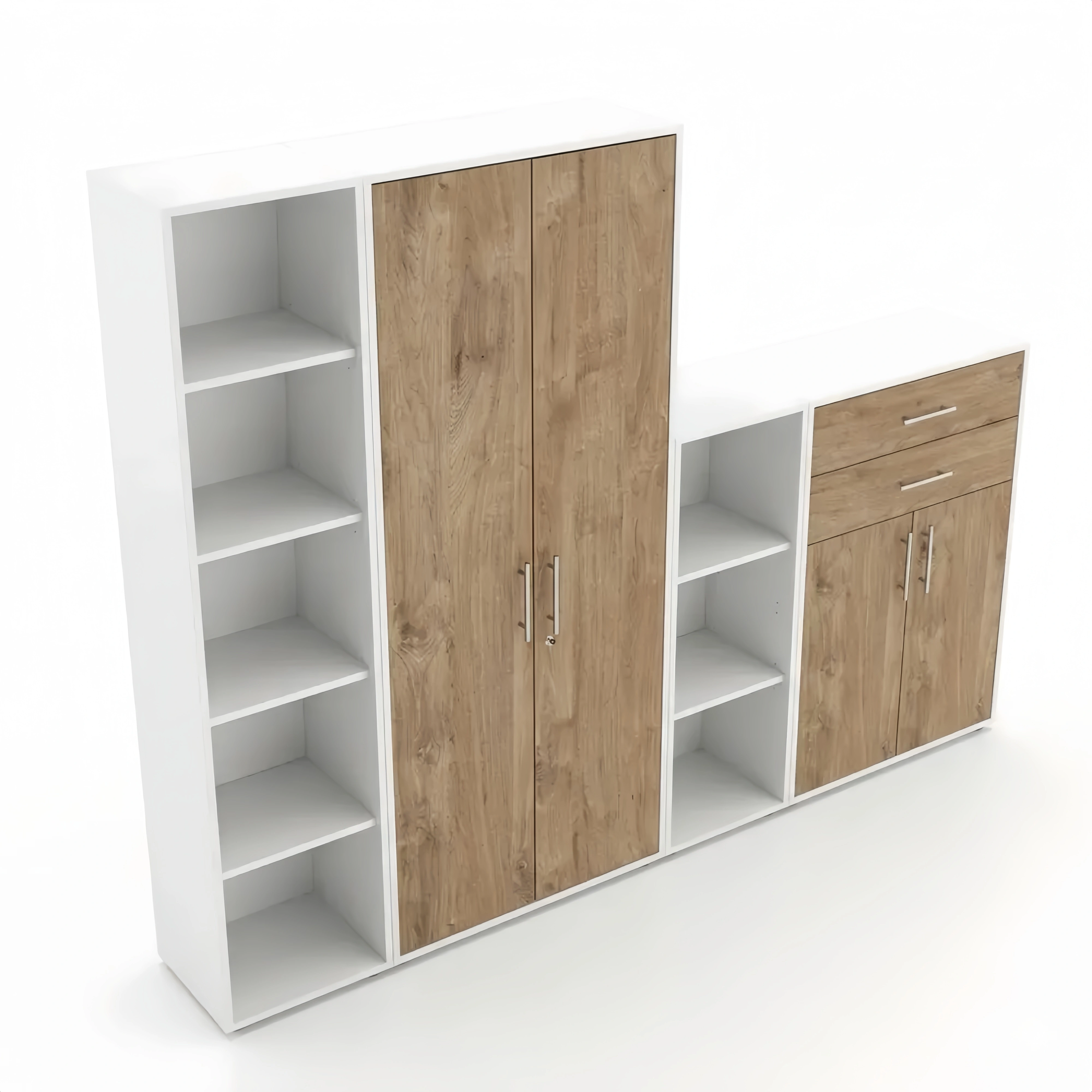 Vielseitiger abschließbarer Aktenschrank in verschiedenen Farbvarianten