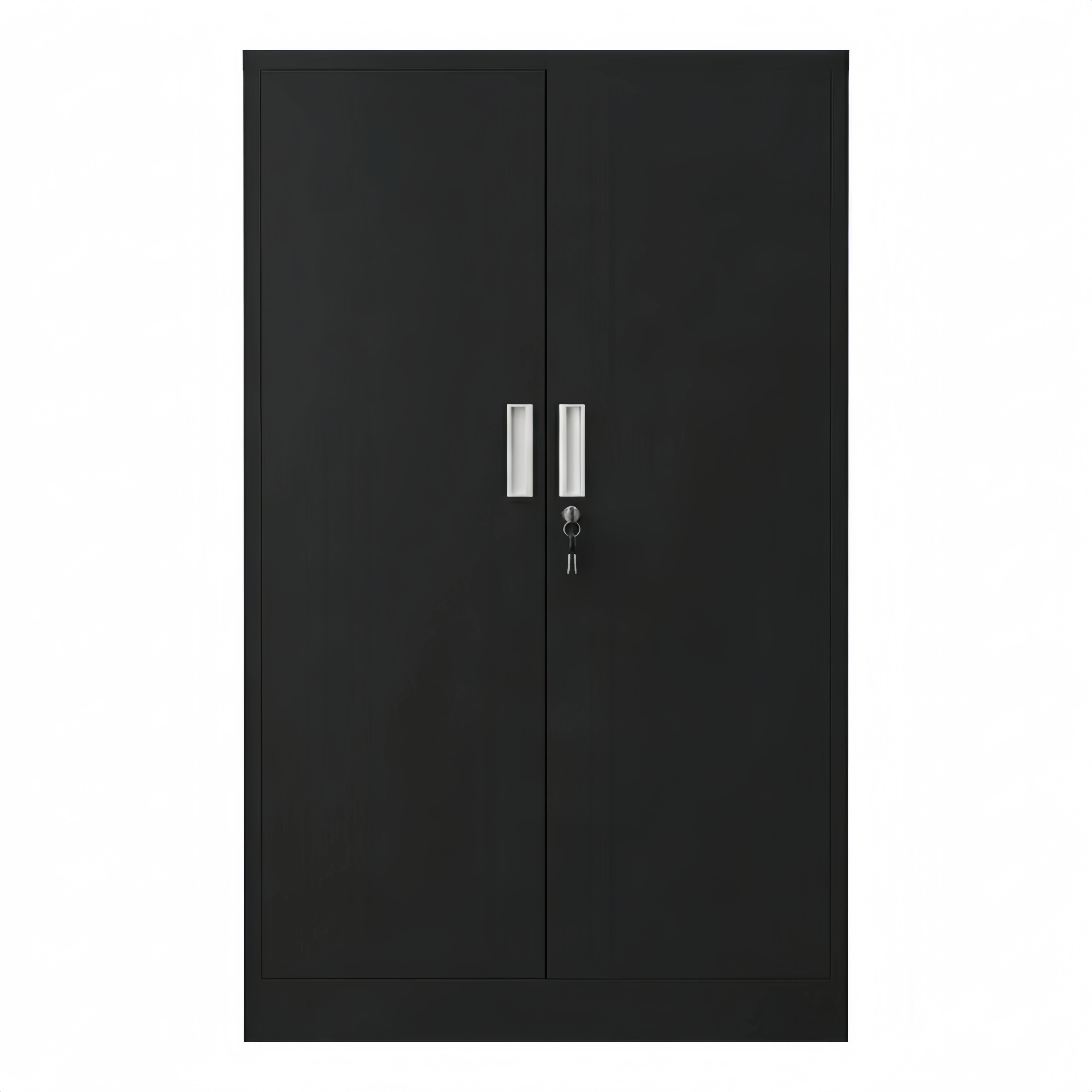 Metall-Aktenschrank mit Türen und verstellbaren Regalen, schwarz, 136x80x40 cm