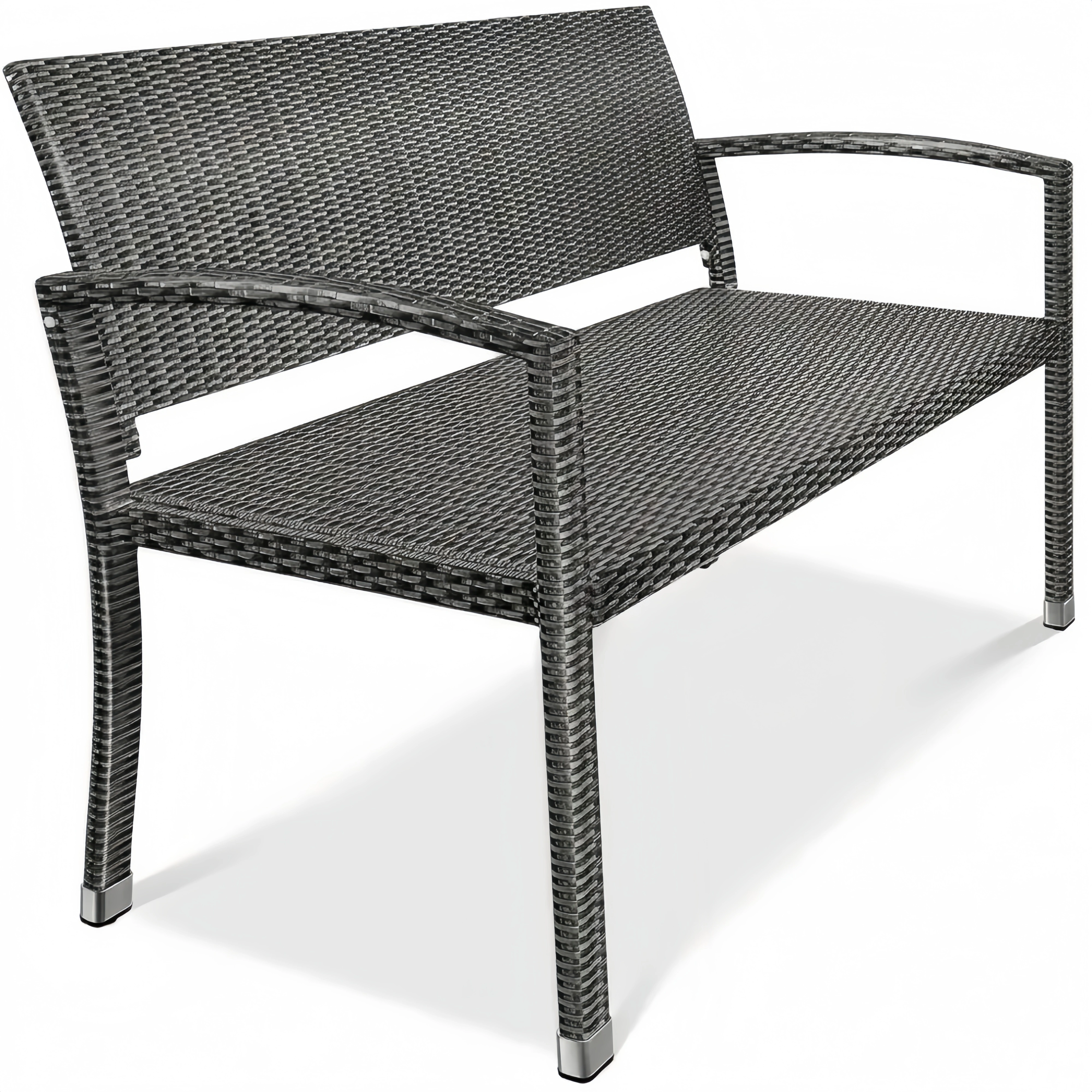 Wetterfeste Gartenbank für Zwei mit Ergonomischen Armlehnen