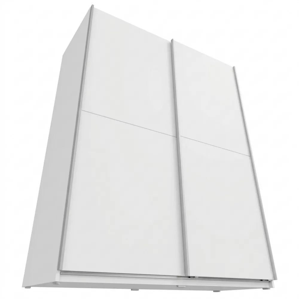 Moderner Schwebetürenschrank 2-türig mit Einlegeböden und Kleiderstange, 120x190,5x61 cm