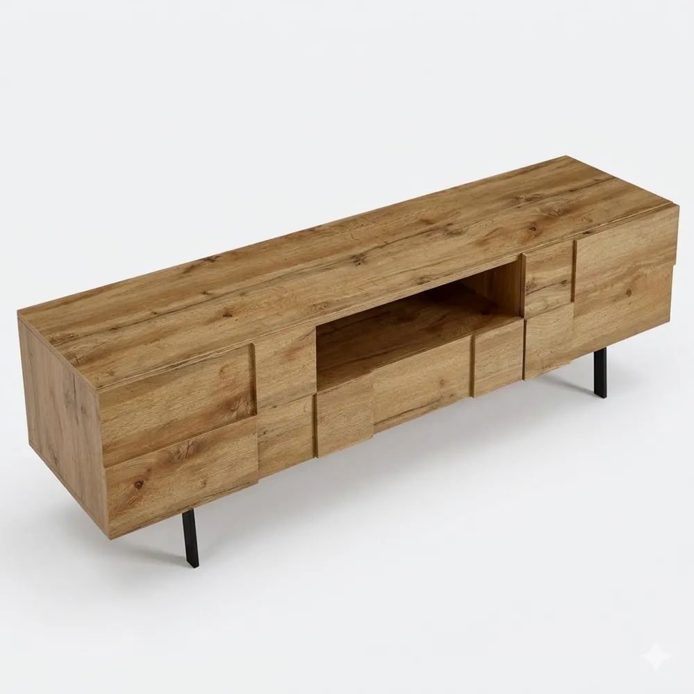 Modernes TV-Lowboard aus Eiche-Dekor mit Stauraum