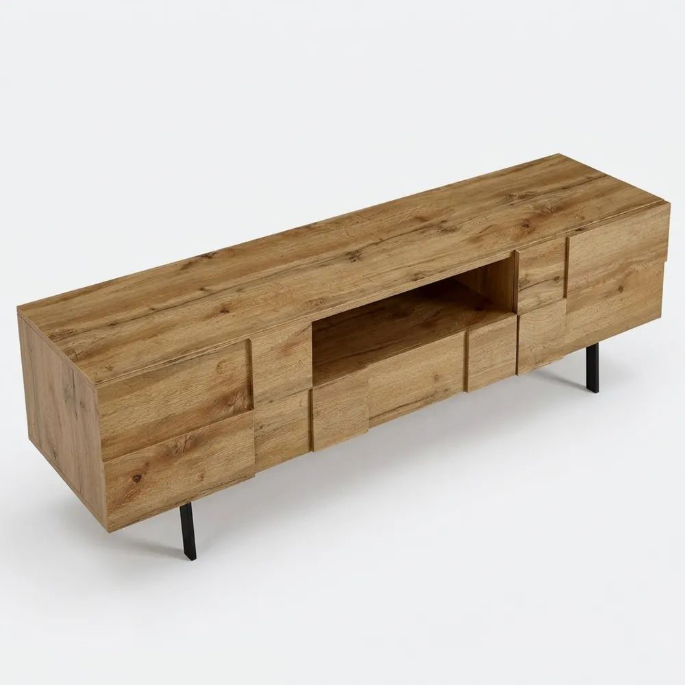 Modernes TV-Lowboard aus Eiche-Dekor mit Stauraum