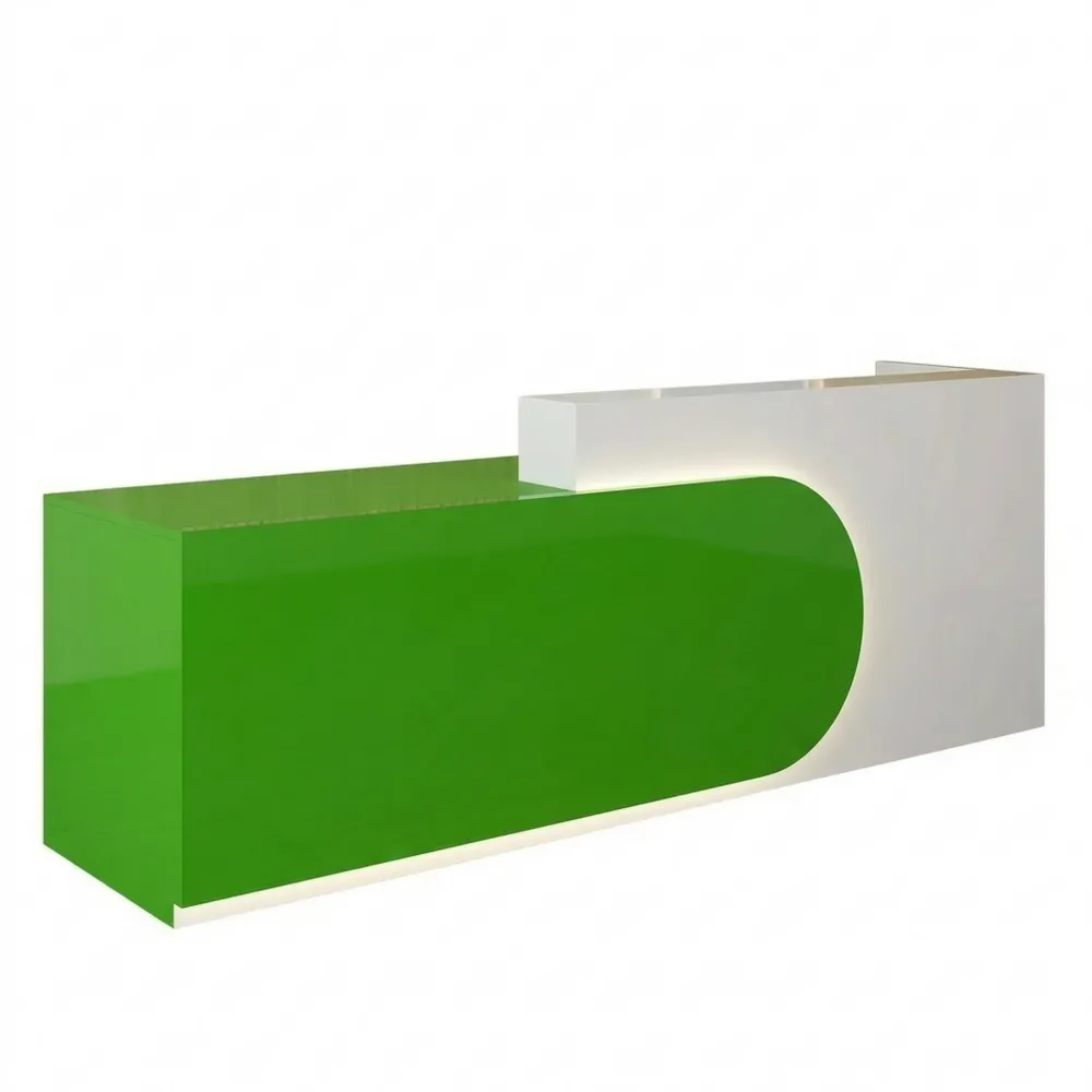 Moderne L-förmige Empfangstheke mit Tastaturschublade