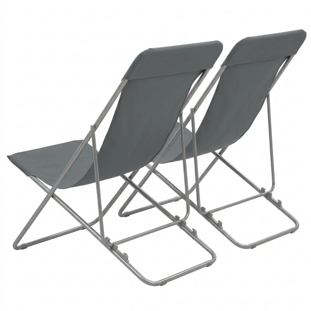 Grau Klappbare Sonnenliege für Garten