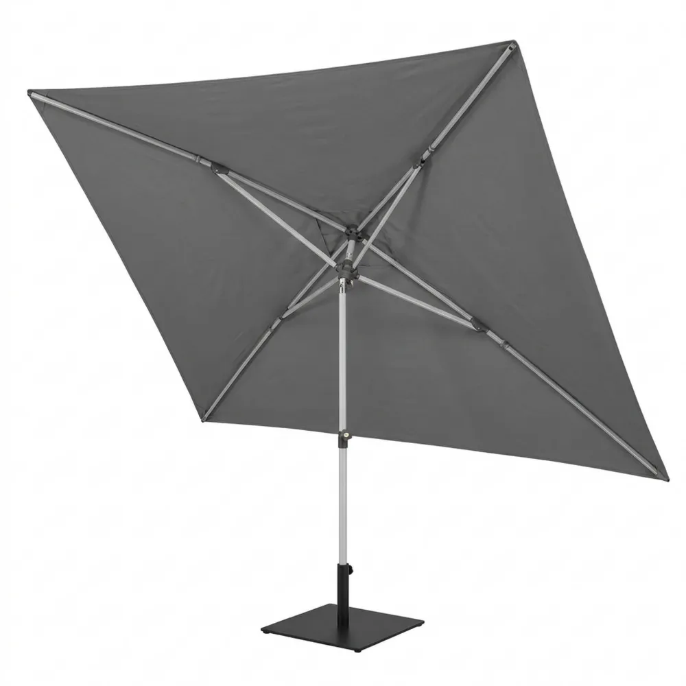 Rechteckiger Sonnenschirm für Terrasse, anthrazit, 190 x 140 cm