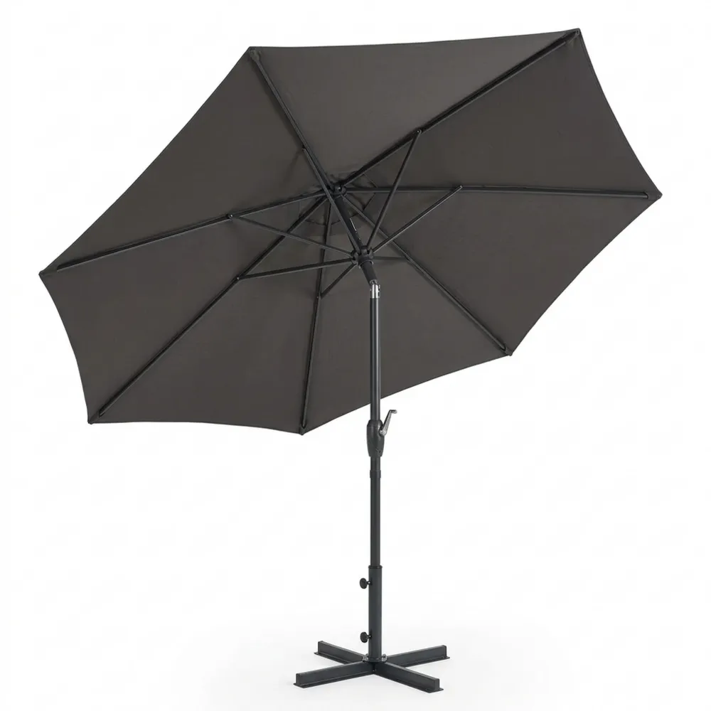 Quadratischer Sonnenschirm 400x400 cm mit UV-Schutz und Teleskopfunktion