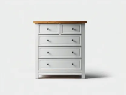Cómodas madera 90x45x95 cm - blanco-roble - almacenamiento dormitorio clásico-Havenuphome