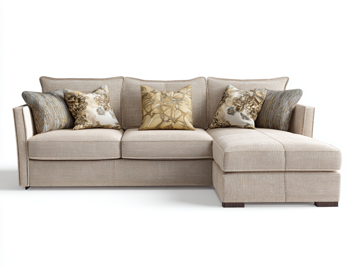 Sofás rinconeros tapizado tela para salón 250x160x85 cm - beige - diseño moderno-Havenuphome