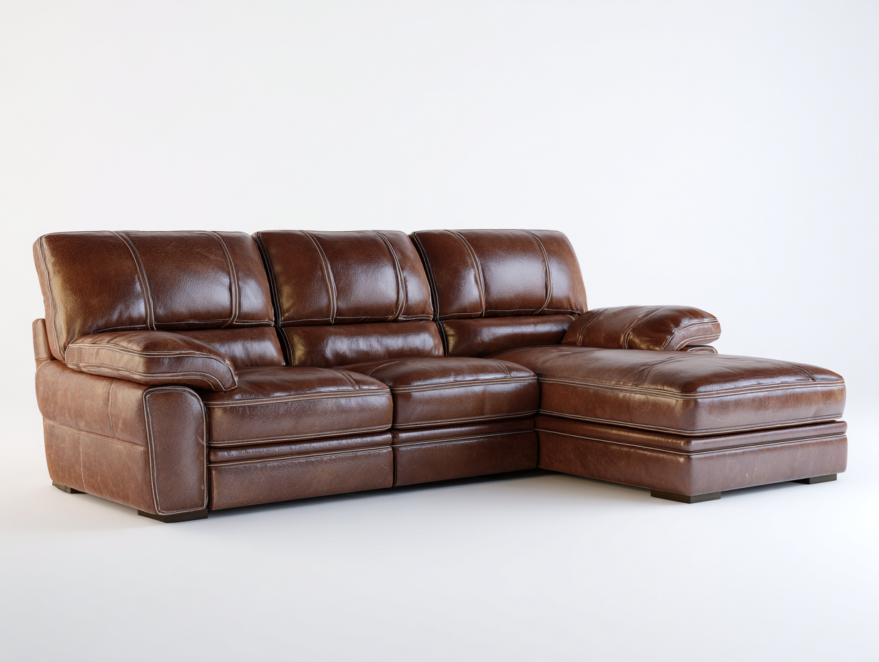 Sofás rinconeros tapizado cuero sintético para salón 260x160x85 cm - marrón - diseño moderno-Havenuphome