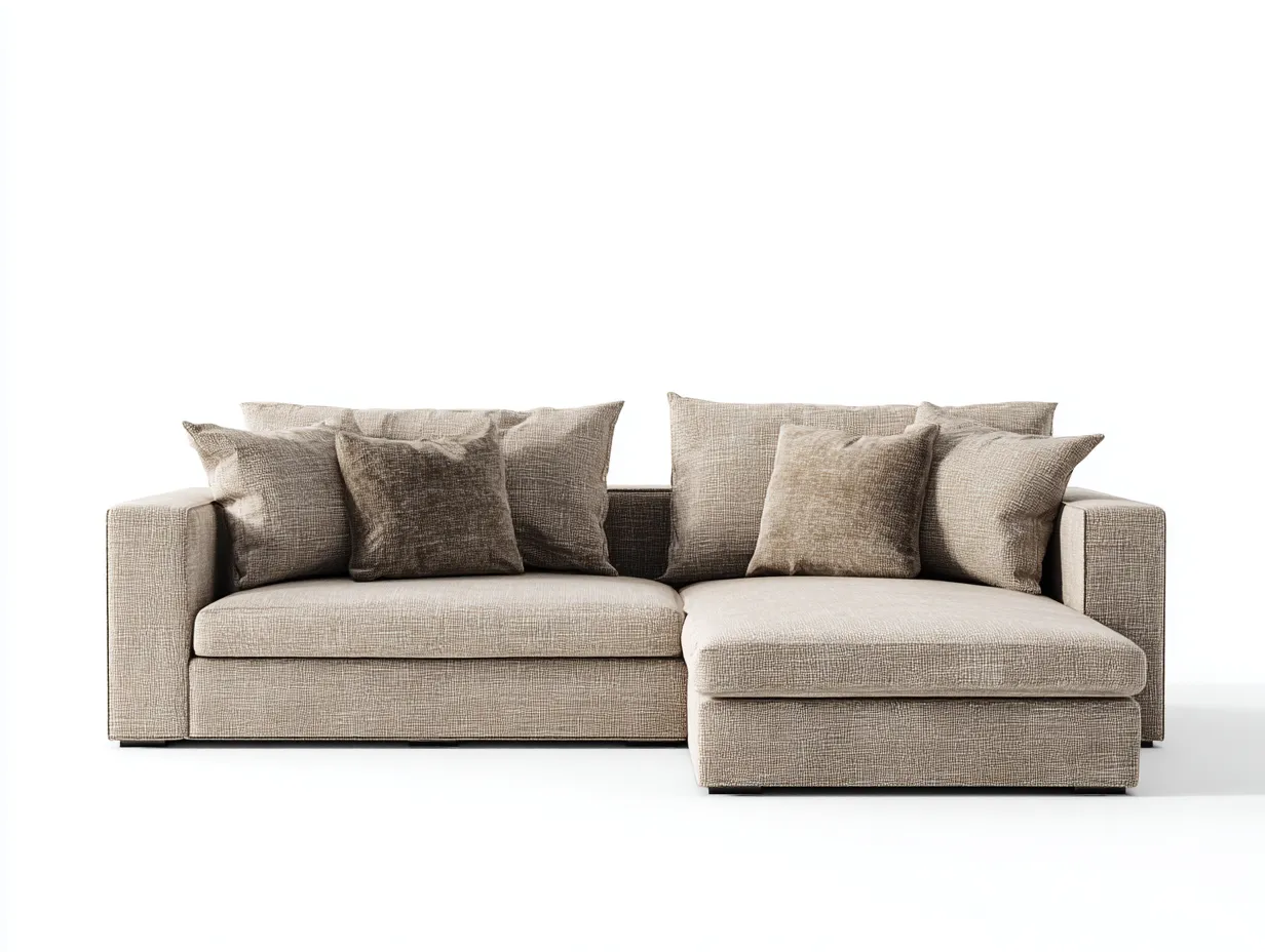Sofás rinconeros tapizados en tela 260x170x85 cm - beige - diseño moderno-Havenuphome