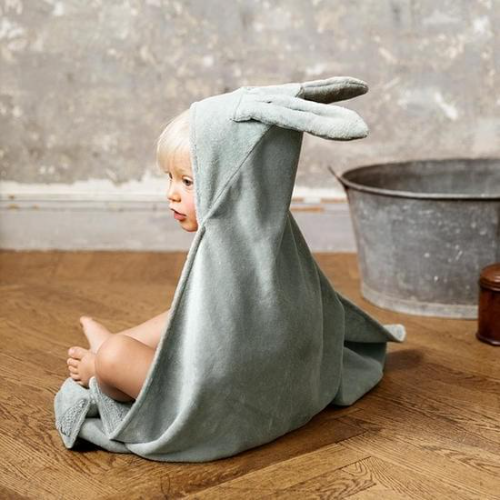 Elodie Details - Hooded Towel - Mineral Green Bunny