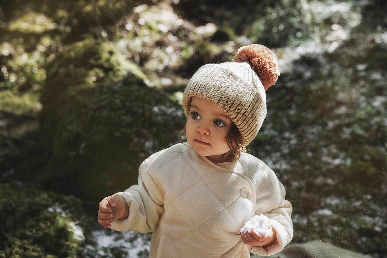 Elodie Details - Wool Beanies Pure Khaki 2-3 years