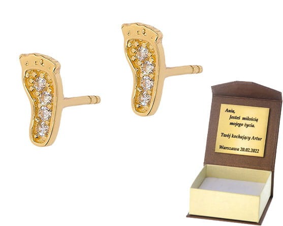 Złote kolczyki Próby 585