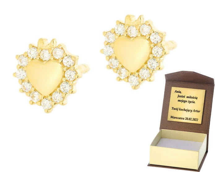 Złote kolczyki Próby 585