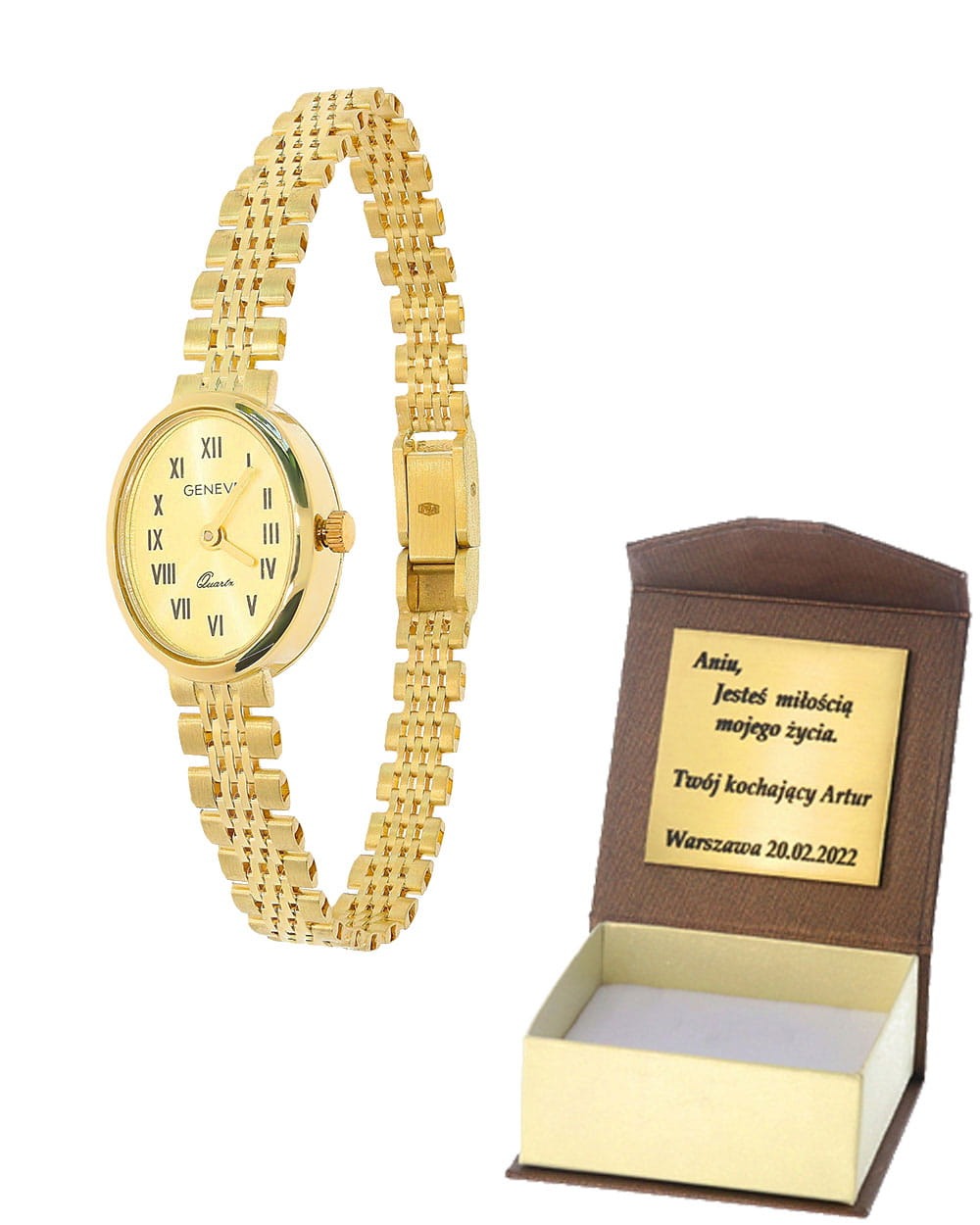 Złoty zegarek geneve Próby 585