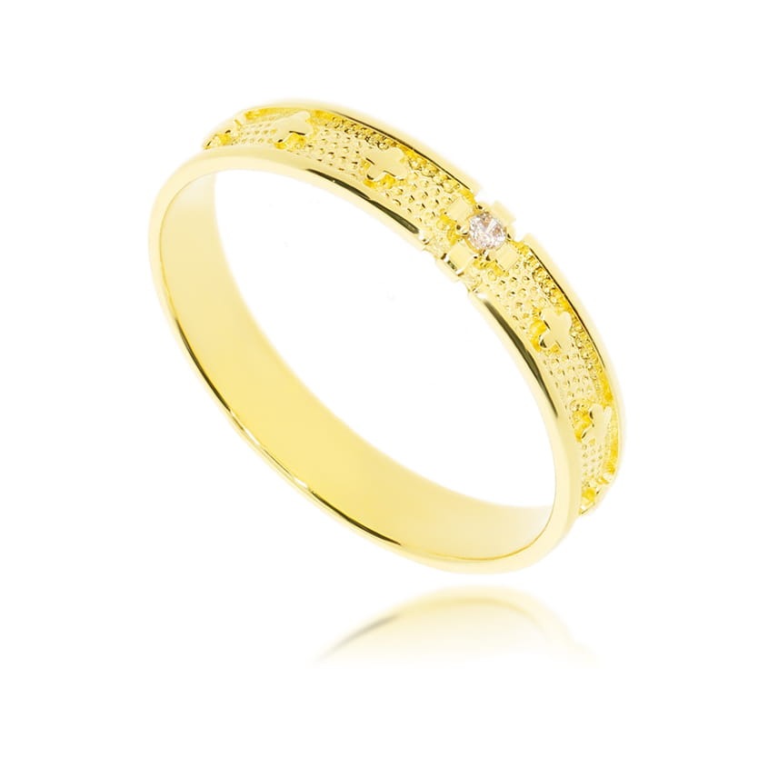 Złoty pierścionek różaniec Próby 585