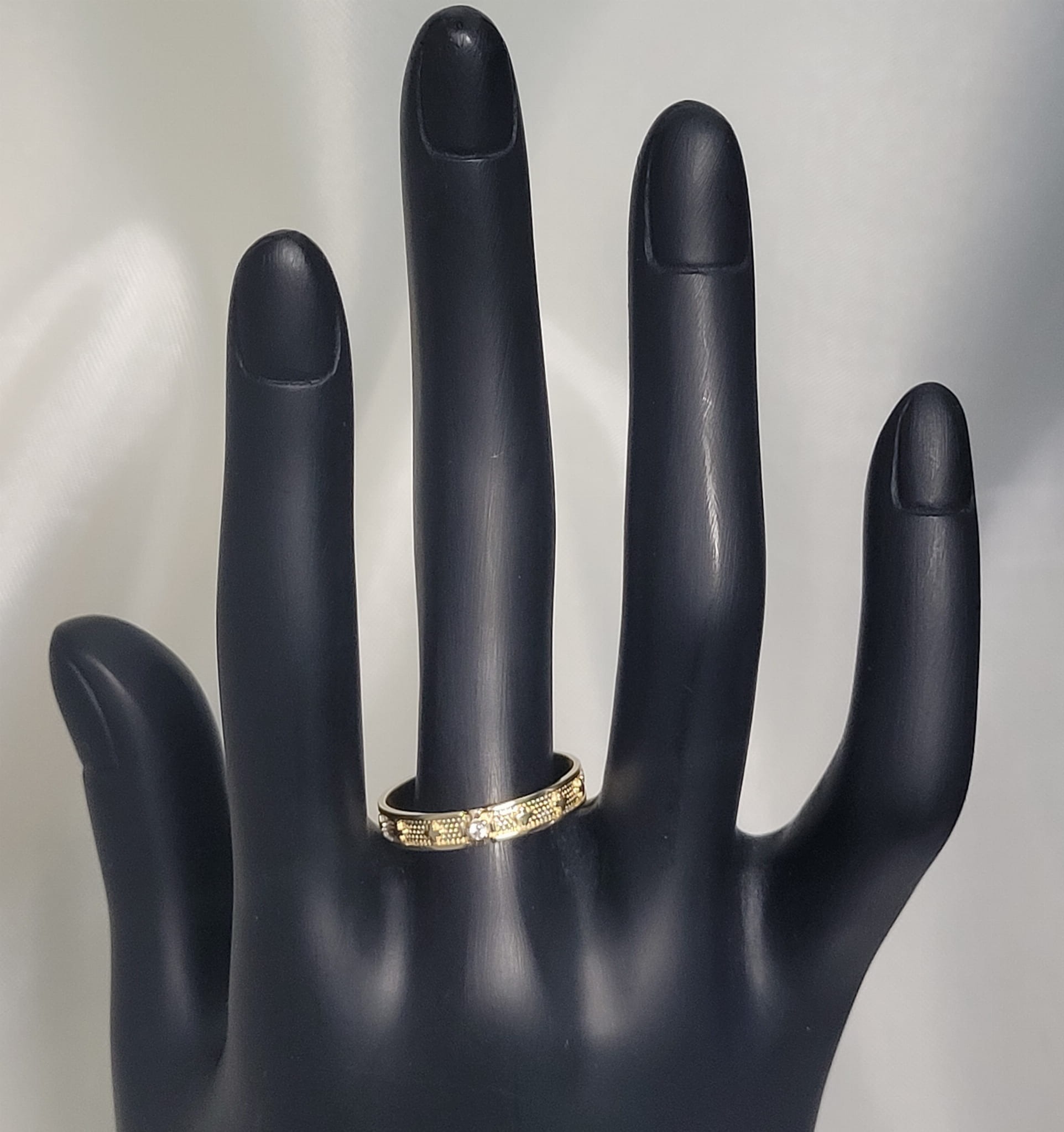 Złoty pierścionek różaniec Próby 585