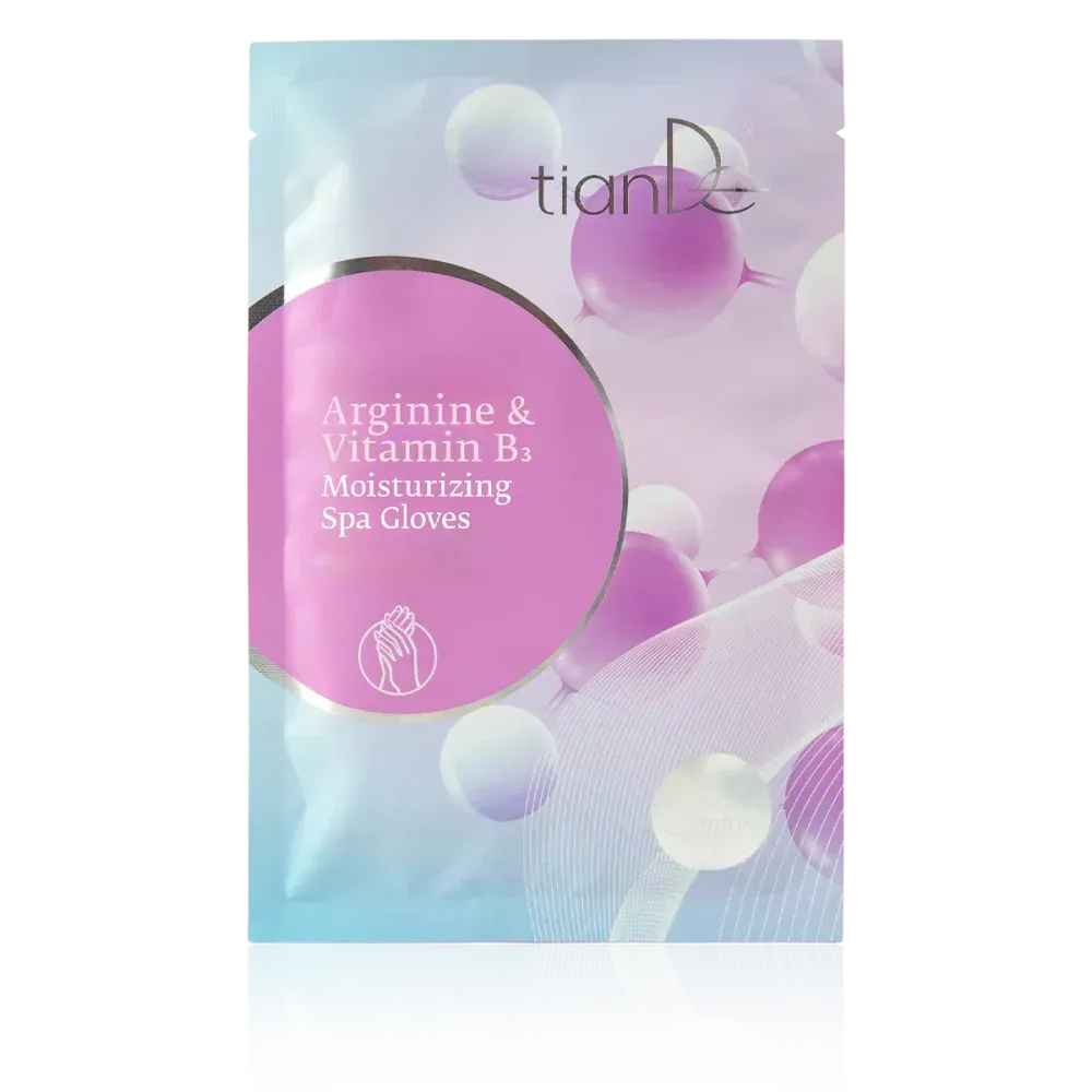 Nawilżające rękawiczki spa z argininą i witaminą B3