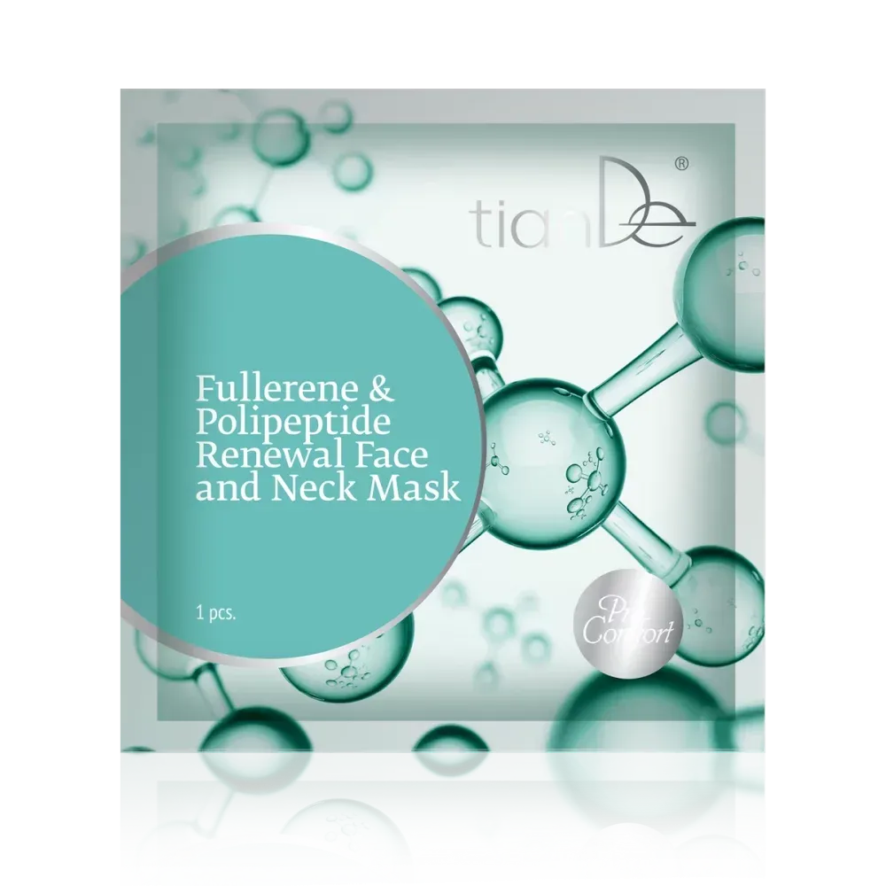 Odnawiająca maska na twarz i szyję z fulerenami i polipeptydami