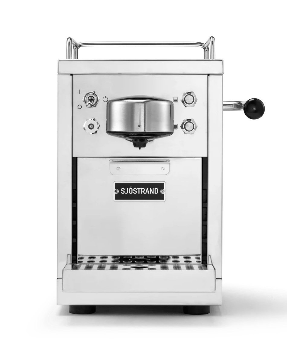 Sjöstrand THE ORIGINAL Ekspres ze Stali Polerowanej do Kawy w Kapsułkach / Srebrny (Kompatybilny z Nespresso)