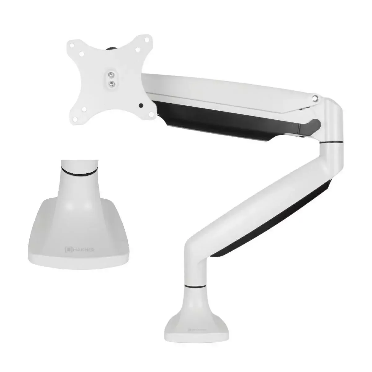 Uchwyt biurkowy do monitora 13-32 cali pojedynczy Elefante biały Hakner