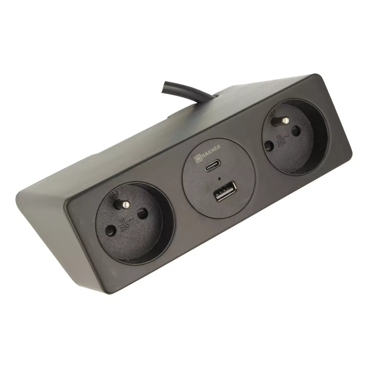 Mediaport Lumo Edge 2x230V FR/B/PL USB A+C 30W 3,0m EU Plug czarny