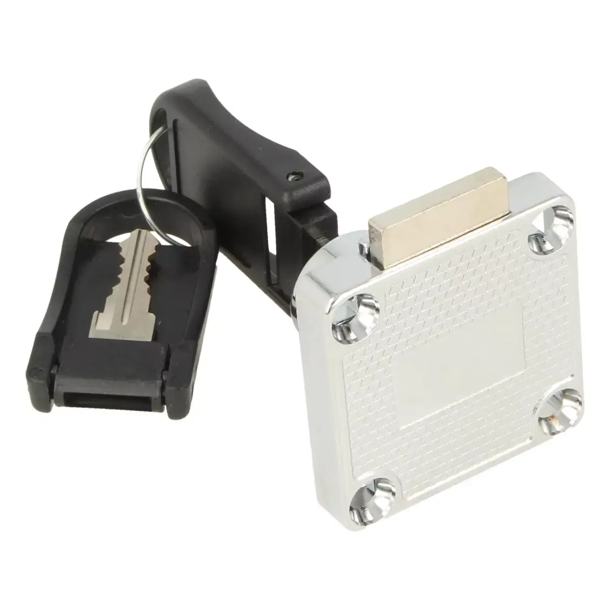 Zamek meblowy kwadratowy Wolf Hakner ø19x22mm system Master Key prawy