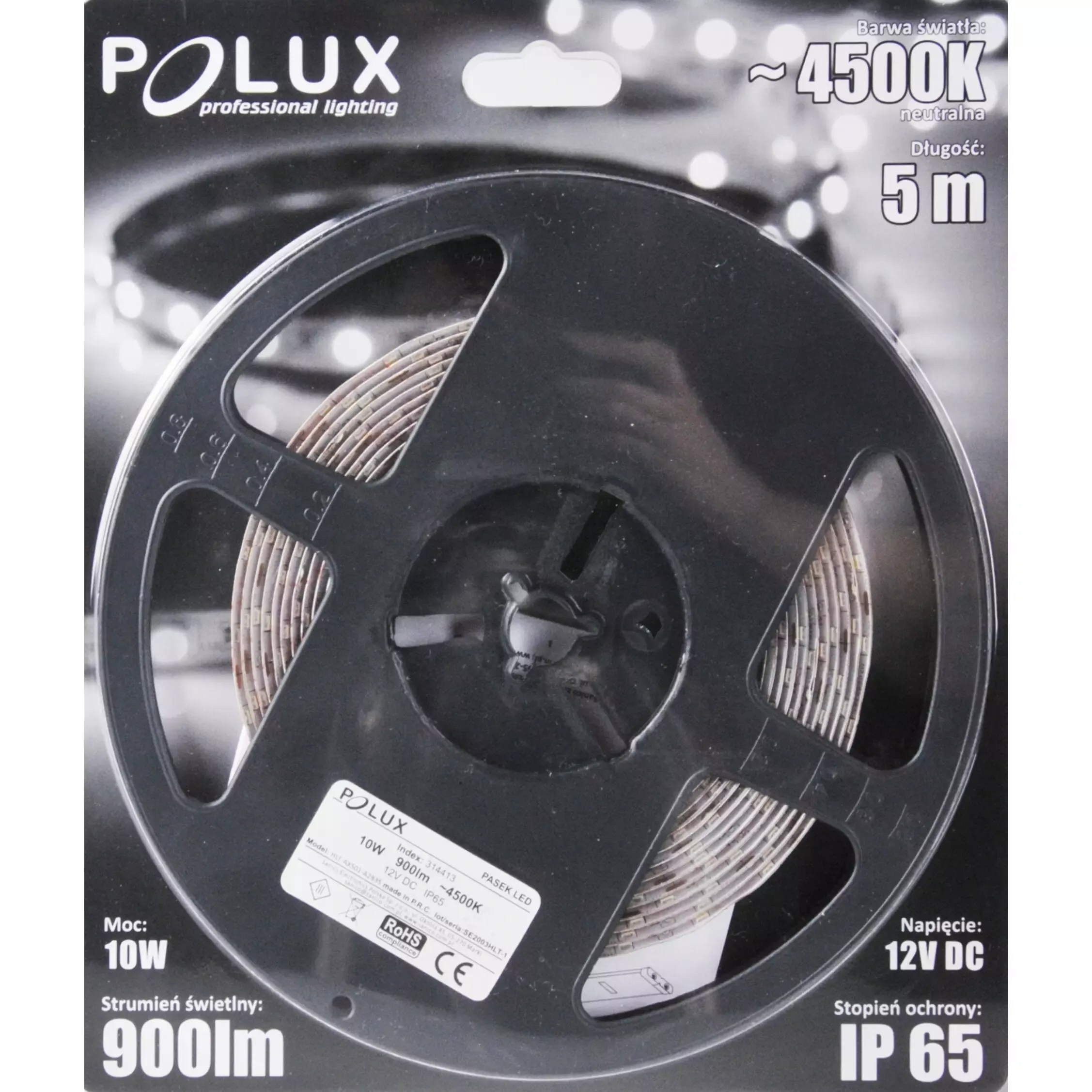 Taśma LED 5m 10W IP65 światło naturalne białe